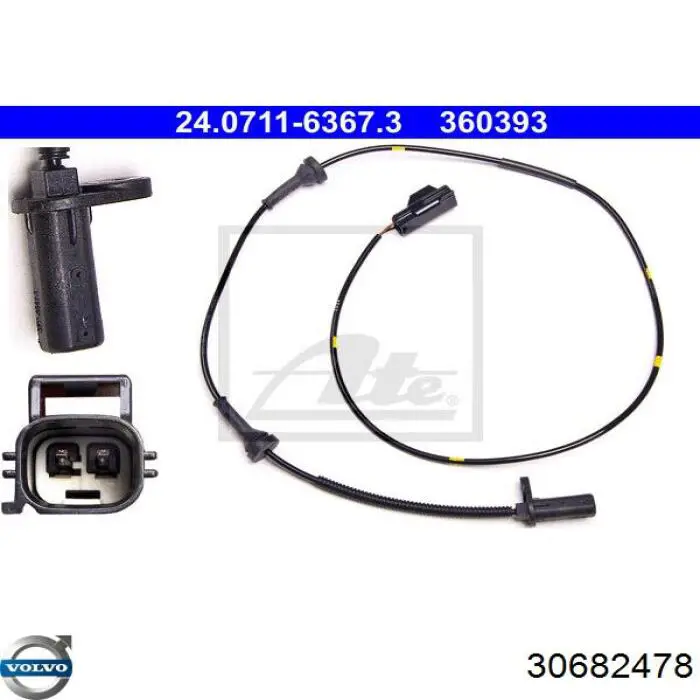 AB-EU315 Mobiletron sensor abs dianteiro direito