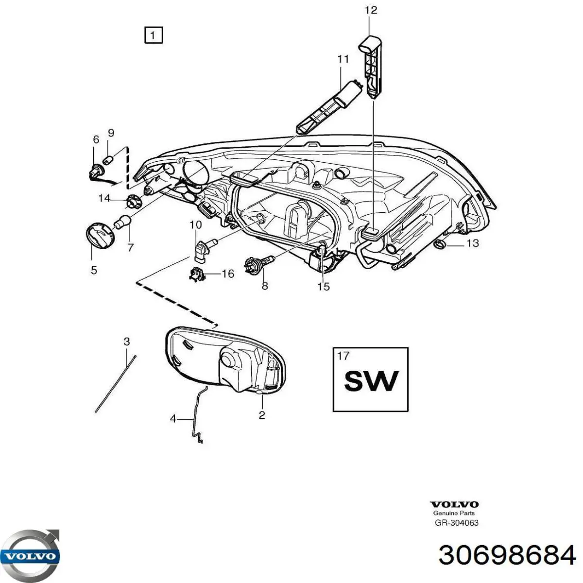 Купить 30698684 Volvo 
