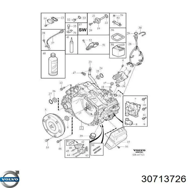 Сальник масляной помпы Volvo 30713726 цена, от 31.33 USD