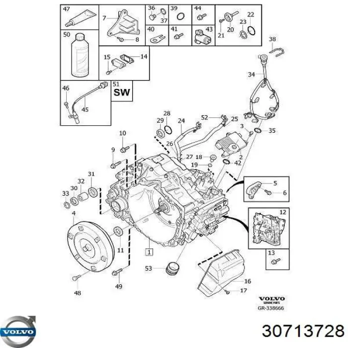 Купить 30713728 Volvo Сальник АКПП/КПП (выходного/вторичного вала)