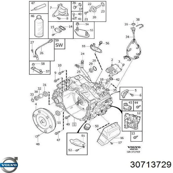 41433729 Pro-parts Сальник АКПП/КПП (выходного/вторичного вала)