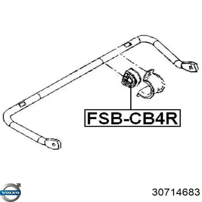 Резинка заднего стабилизатора Volvo 30714683 цена, от 4.50 USD