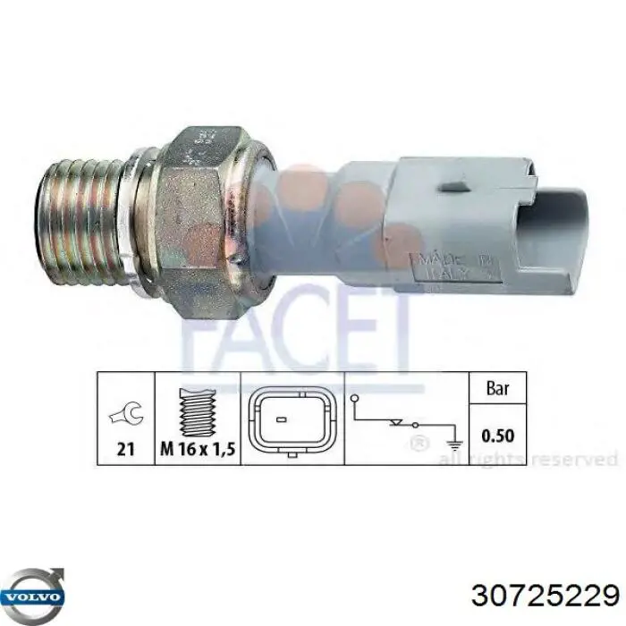 Датчик давления масла двигателя Volvo 30725229