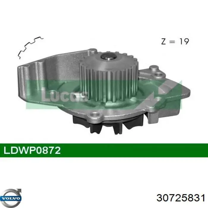 Помпа охлаждения Volvo 30725831 цена, от 27.68 USD