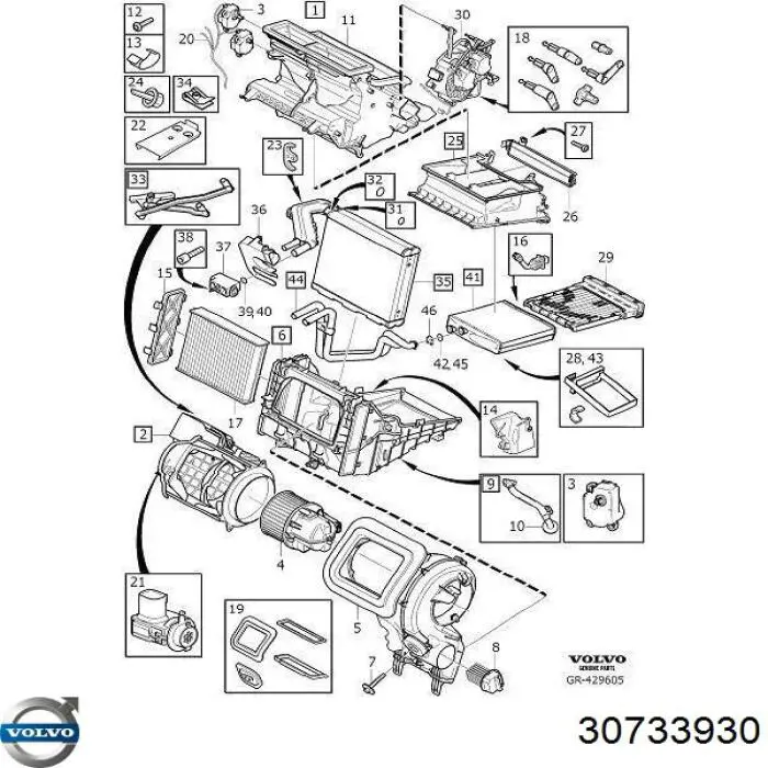 30733930 Volvo válvula trv de aparelho de ar condicionado