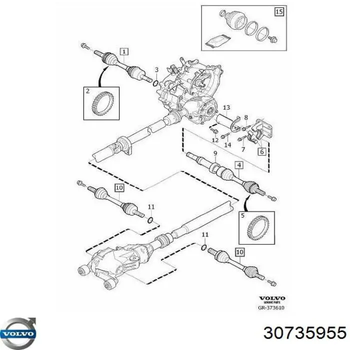 Купить 30735955 Volvo Кольцо АБС (ABS)