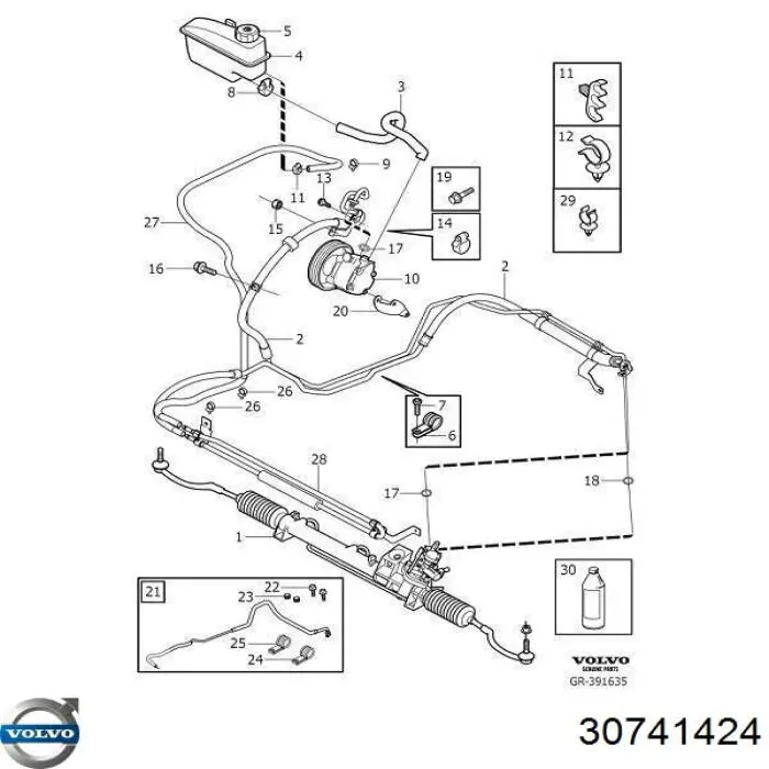Купить 30741424 Volvo Жидкость гидравлическая