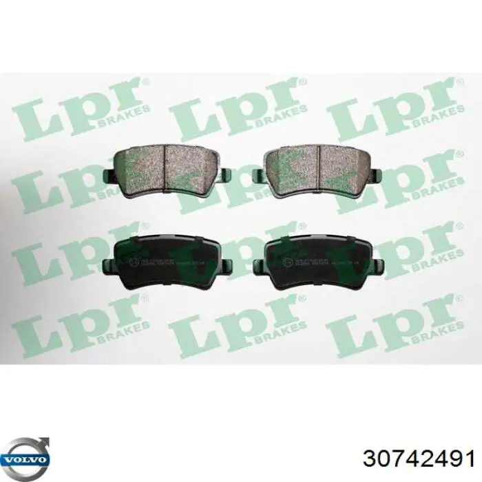 Задние дисковые колодки Volvo 30742491
