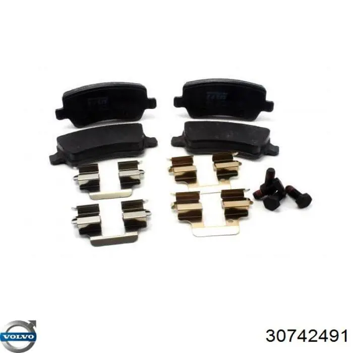 30742491 Volvo Колодки тормозные дисковые комплект