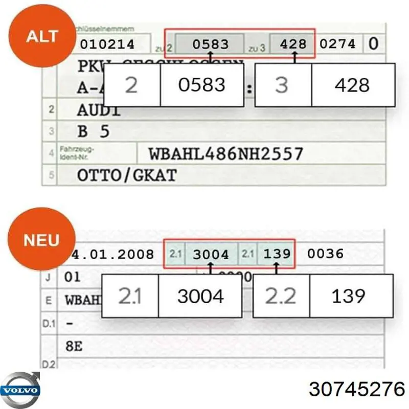 30745276 Volvo Левое боковое зеркало