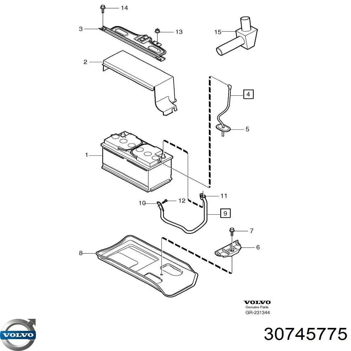 Купить 30745775 Volvo Батарея аккумуляторная