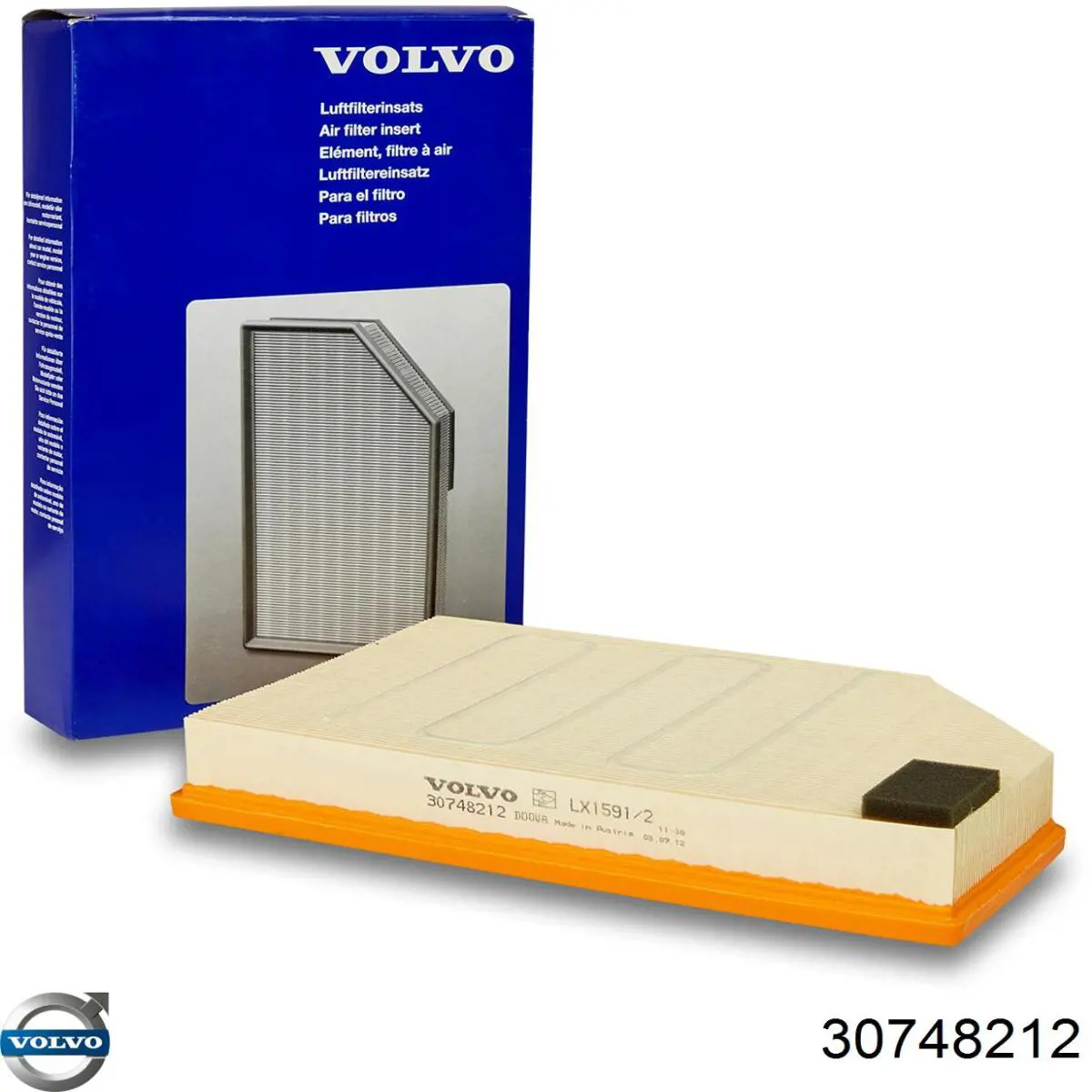 30748212 Volvo filtro de ar
