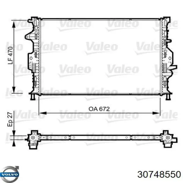 Радиатор охлаждения двигателя Volvo 30748550 цена, от 72.92 USD