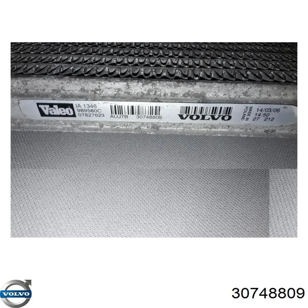 Система охлаждения наддувочного воздуха Volvo 30748809 цена, от 131.48 USD