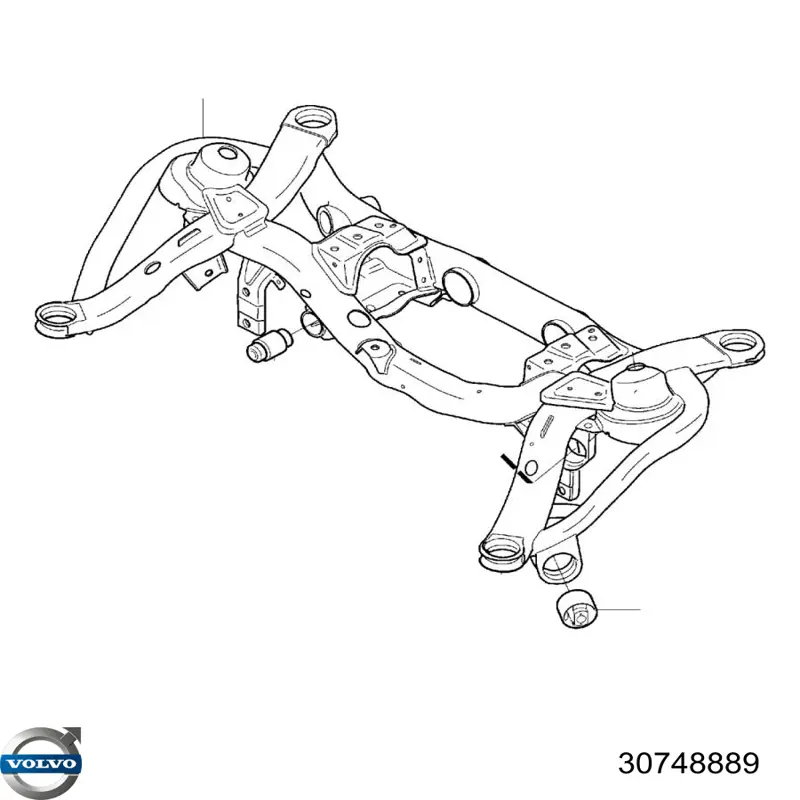 Сайлентблок подрамника задний Volvo 30748889