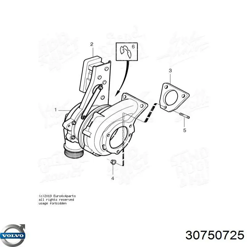 Прокладка турбины выхлопных газов, впуск Volvo 30750725 цена, от 6.68 USD