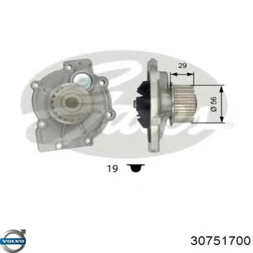 Купить 30751700 Volvo Насос охлаждения