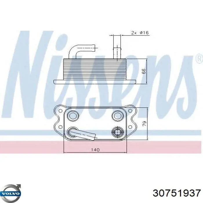 Купить 30751937 Volvo Масляный радиатор охлаждения АКПП