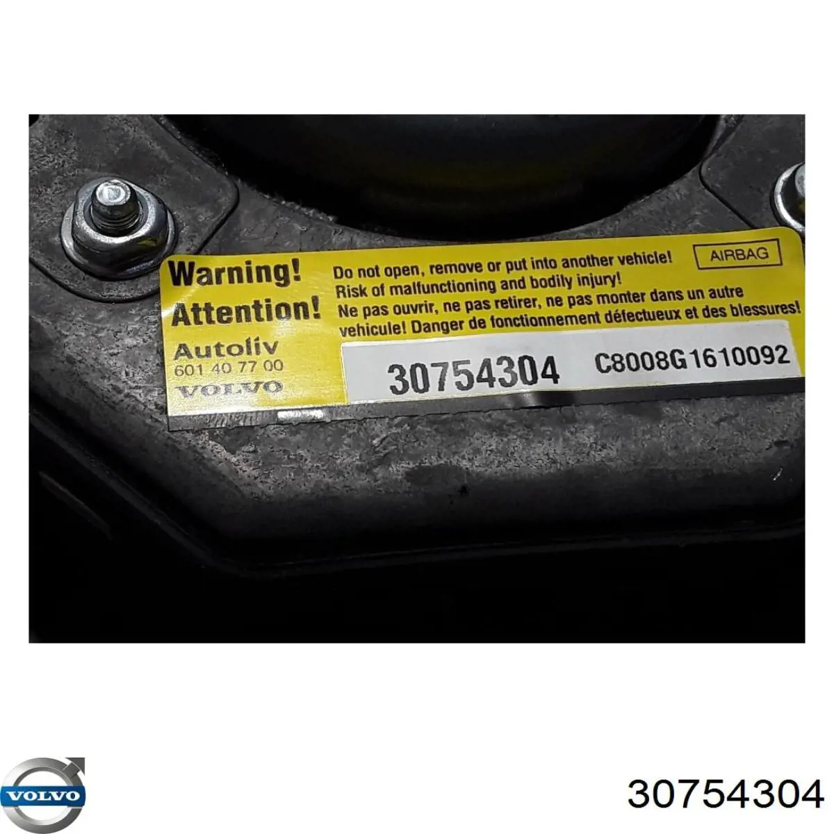 30754304 Volvo подушка безопасности (airbag водительская)