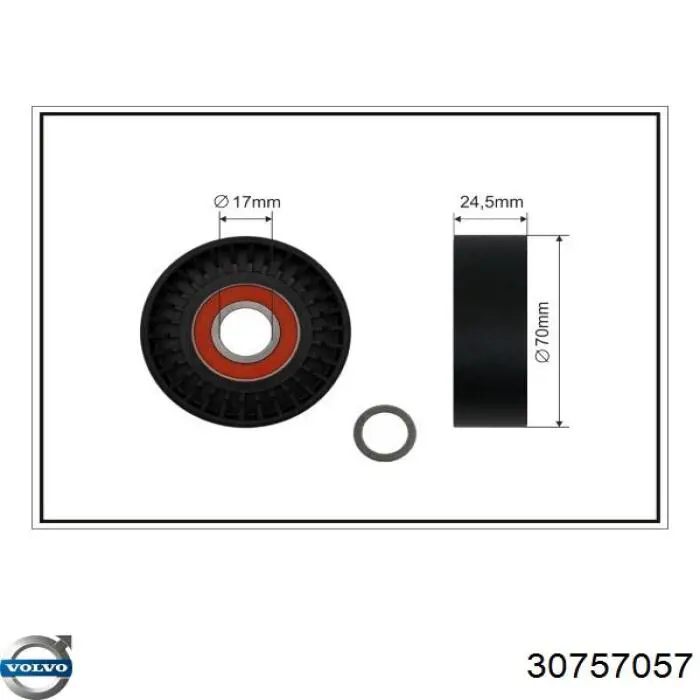 Натяжитель приводного ремня 30757057 Volvo