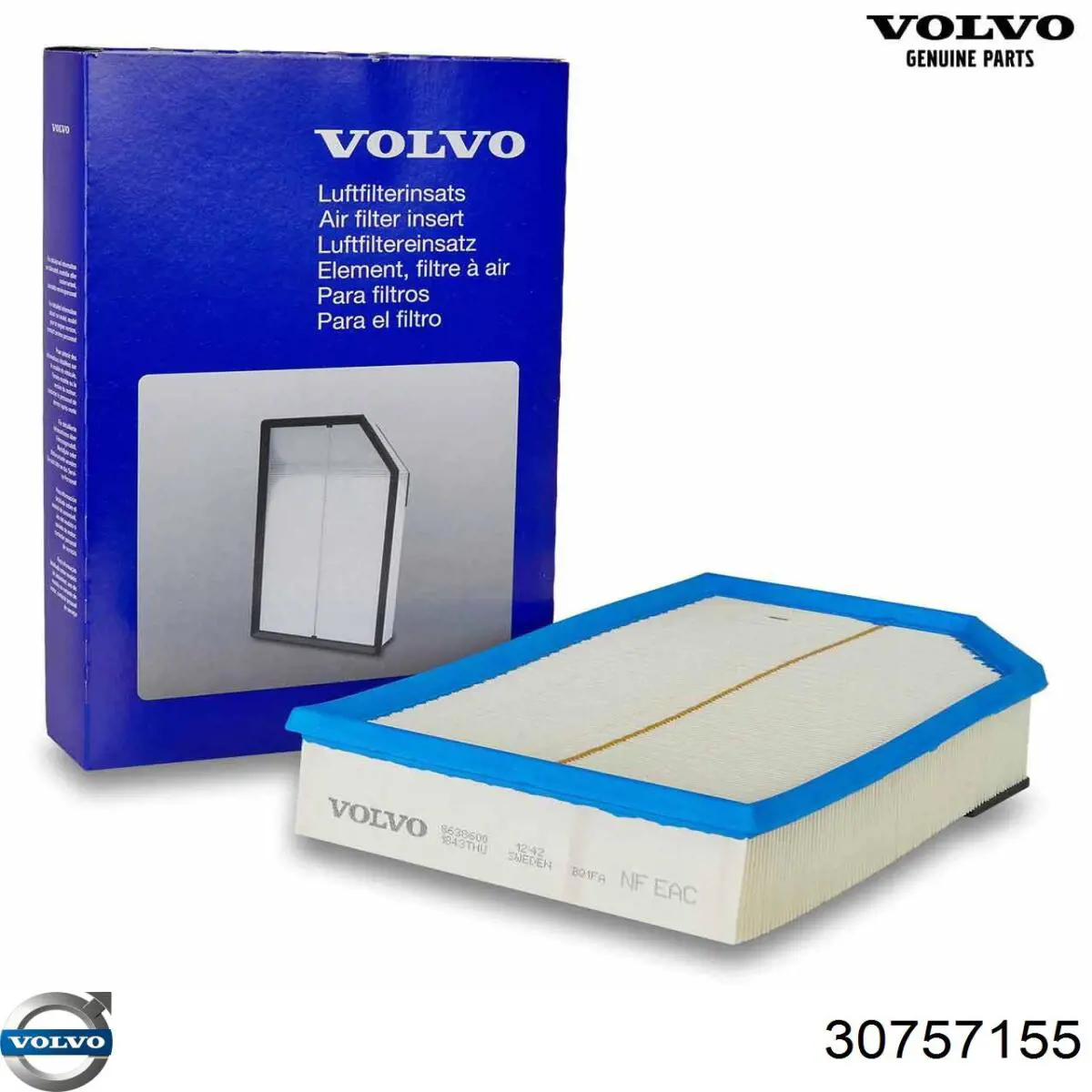 30757155 Volvo Воздушный фильтр двигателя