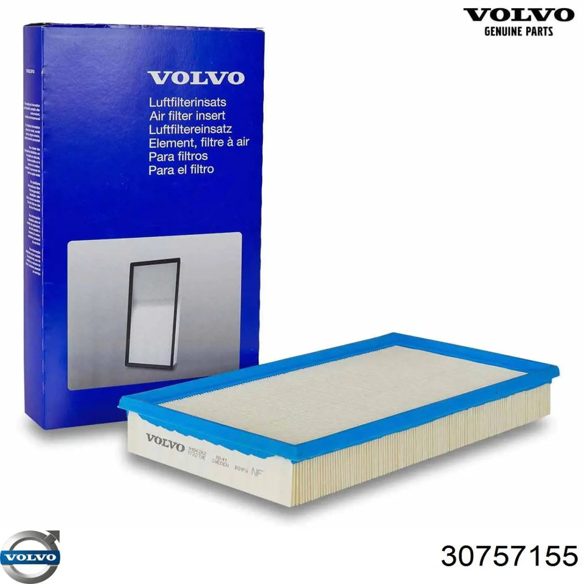 Элемент воздушного фильтра Volvo 30757155 цена, от 11.05 USD