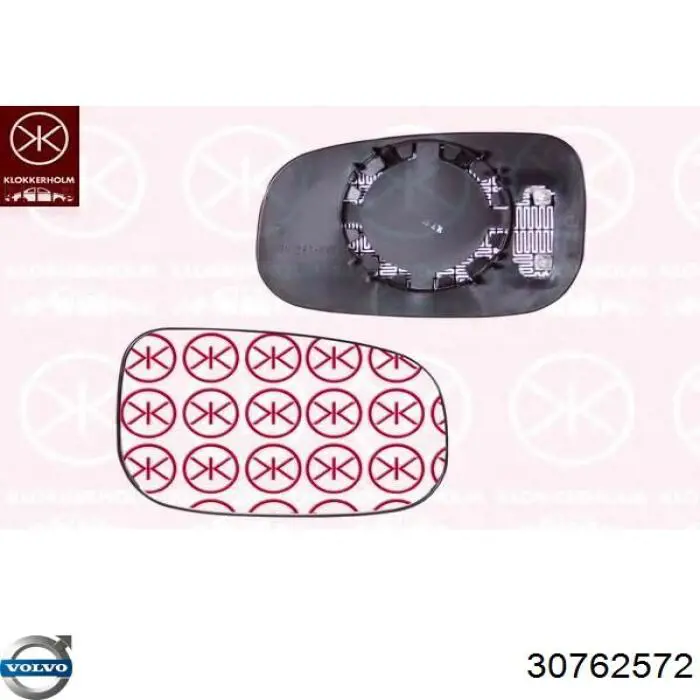 Стекло правого зеркала заднего вида 30762572 Volvo