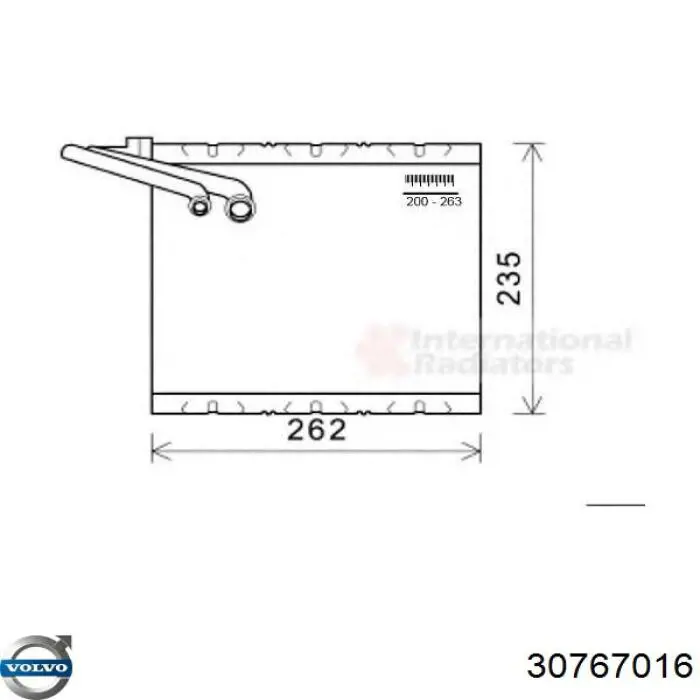 Испаритель кондиционера 30767016 Volvo