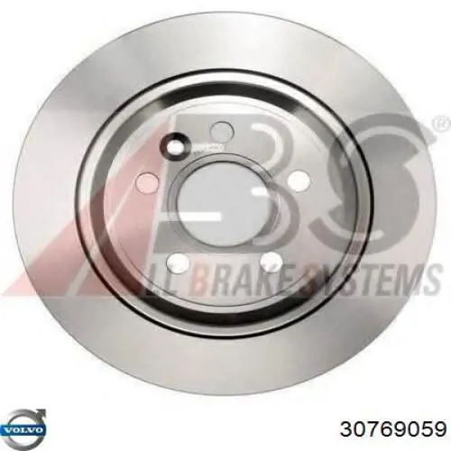 Купить 30769059 Volvo Диск тормозной задний