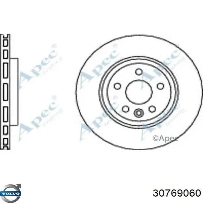 Тормозные диски 30769060 Volvo