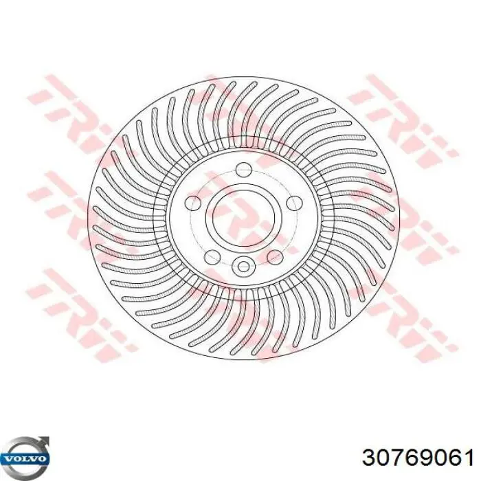 Передние тормозные диски 30769061 Volvo
