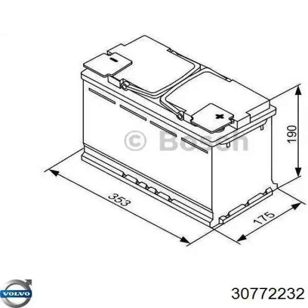 Аккумулятор 30772232 Volvo