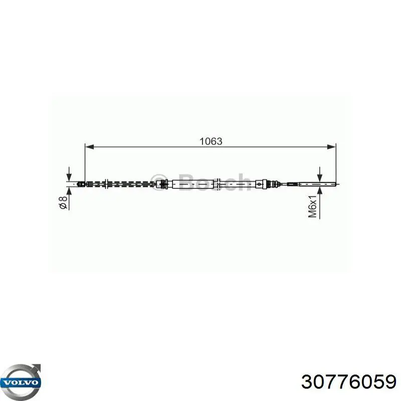 30776059 Volvo Болт крепления заднего нижнего рычага, внутренний