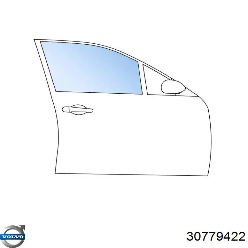 Купить 30779422 Volvo Стекло двери передней правой