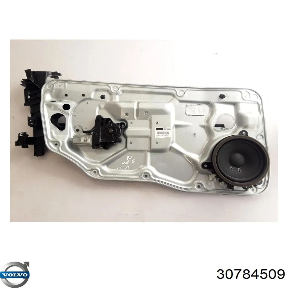 Mecanismo de acionamento de vidro da porta dianteira esquerda 30784509 Volvo