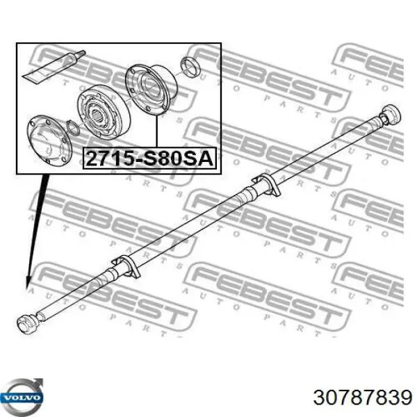Купить 30787839 Volvo Кардан задний