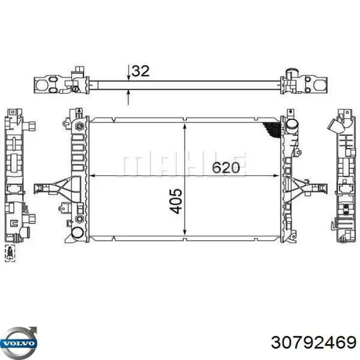 Радиатор 30792469 Volvo