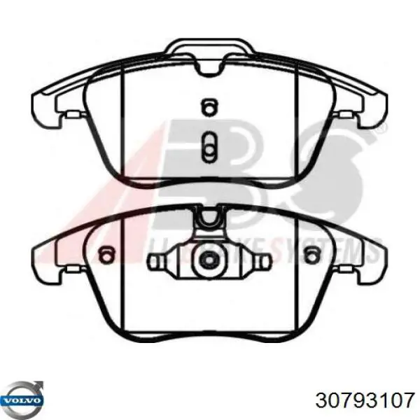 Купить 30793107 Volvo Колодки тормозные