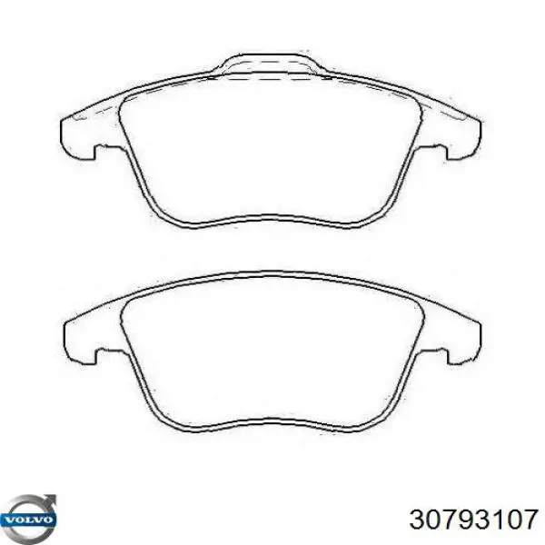 30793107 Volvo Колодки передние