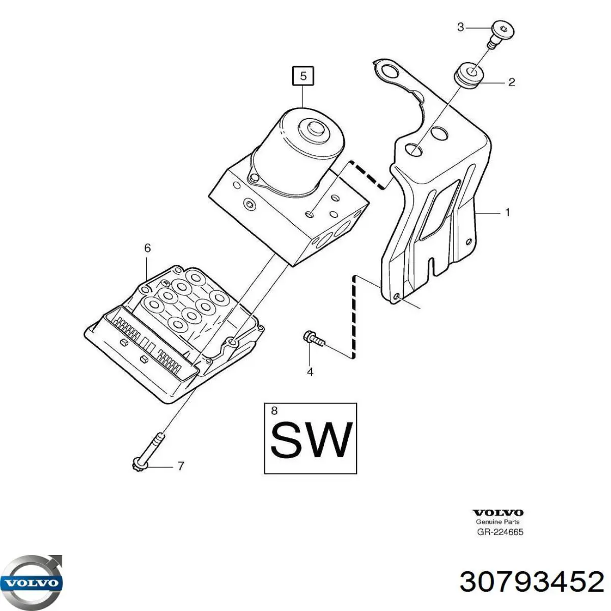 Купить 30793452 Volvo Блок управления АБС