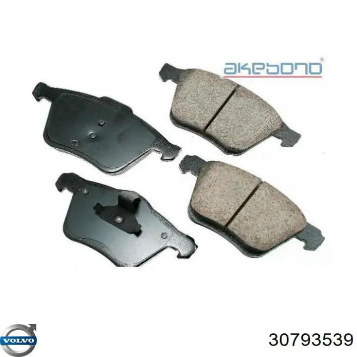Передние тормозные колодки 30793539 Volvo