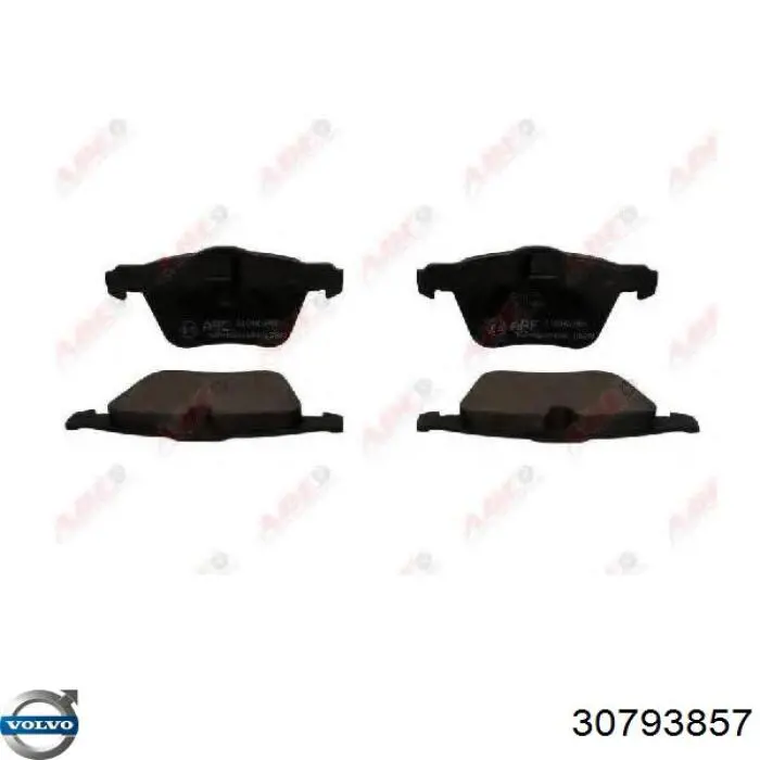 Передние тормозные колодки 30793857 Volvo