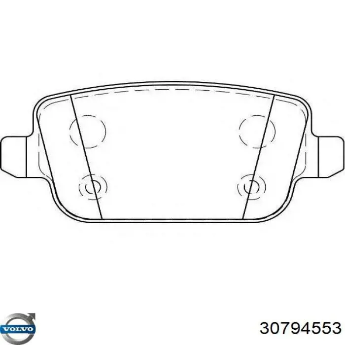 Купить 30794553 Volvo Колодки тормозные задние, дисковые