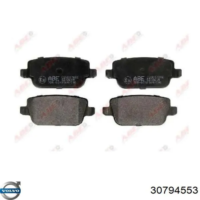 Задние тормозные колодки 30794553 Volvo