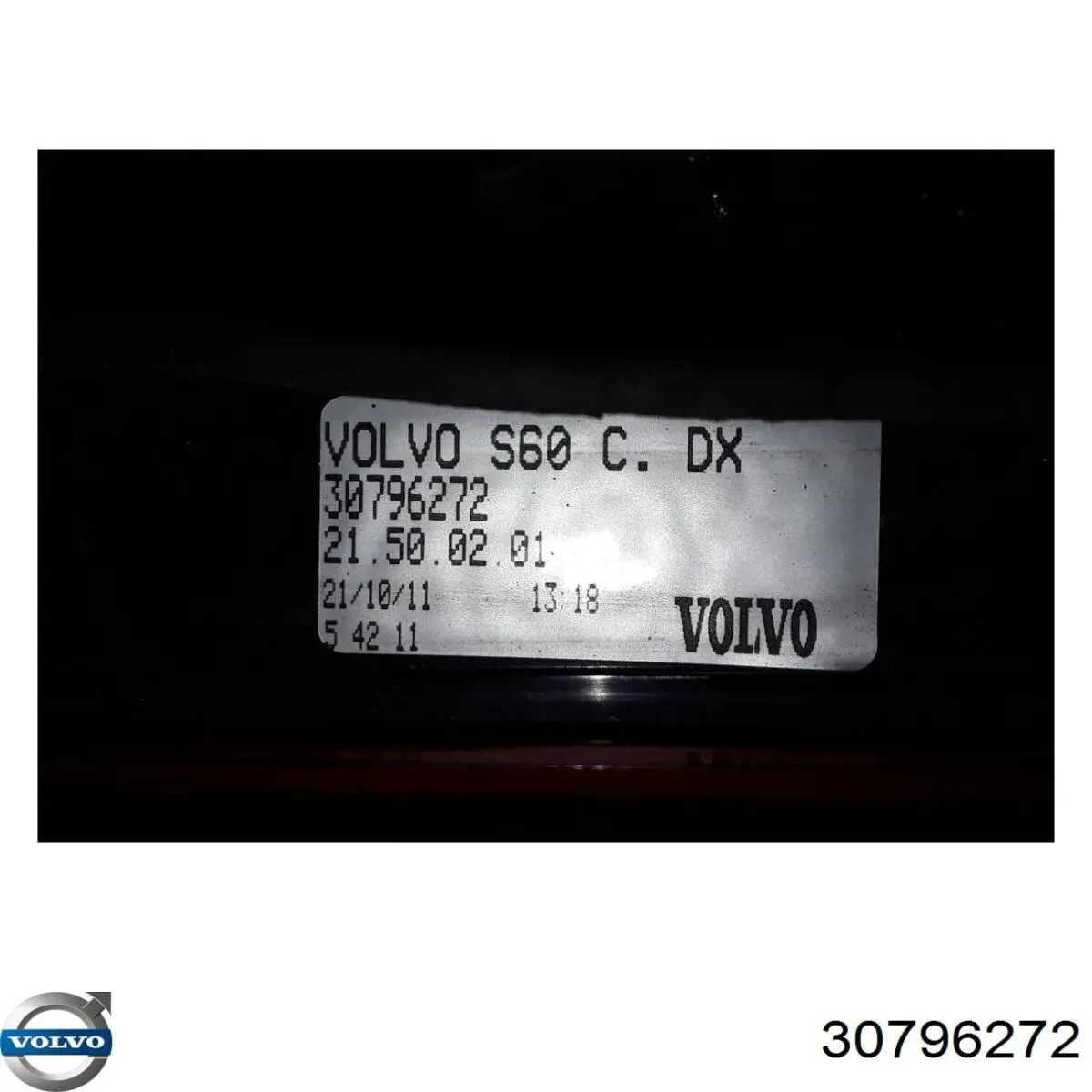 30796272 Volvo Фара задняя правая внутренняя