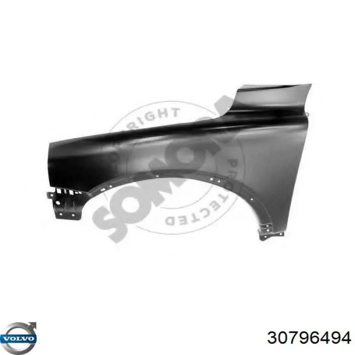 Pára-lama dianteiro esquerdo 30796494 Volvo