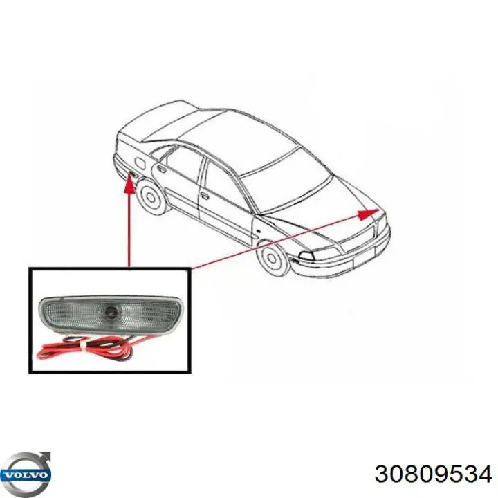 Габарит передний левый Volvo 30809534