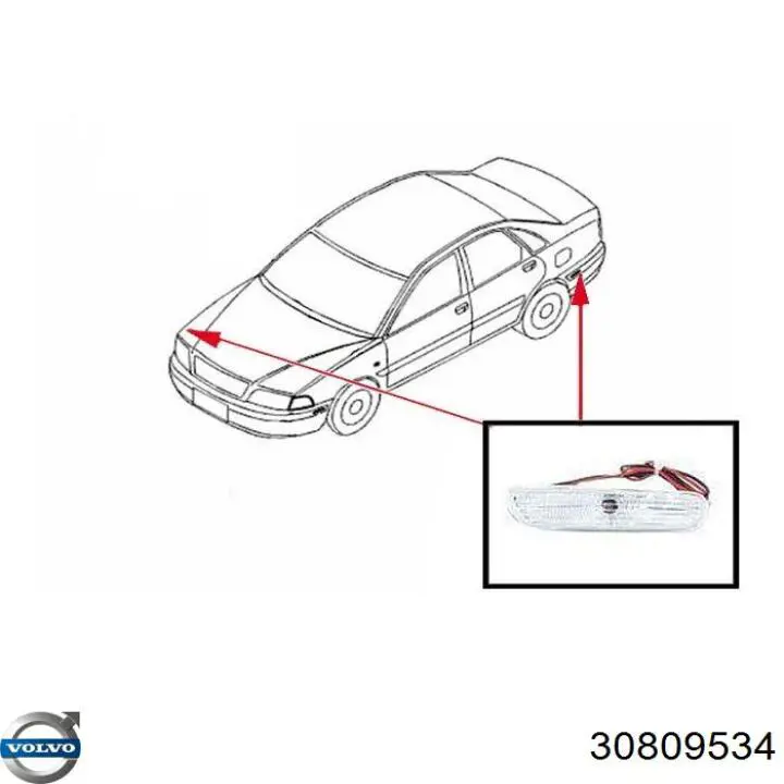 Габарит передний левый Volvo 30809534 цена, от 10.06 USD