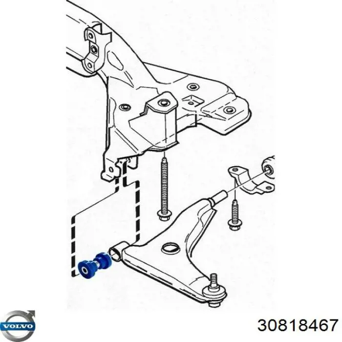 Сайлентблок переднего нижнего рычага Volvo 30818467