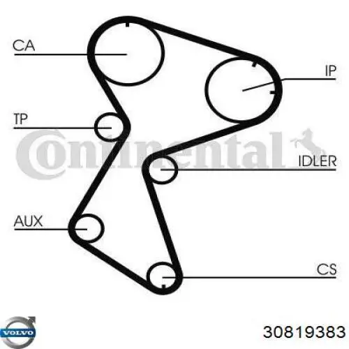 Ремень ГРМ 30819383 Volvo